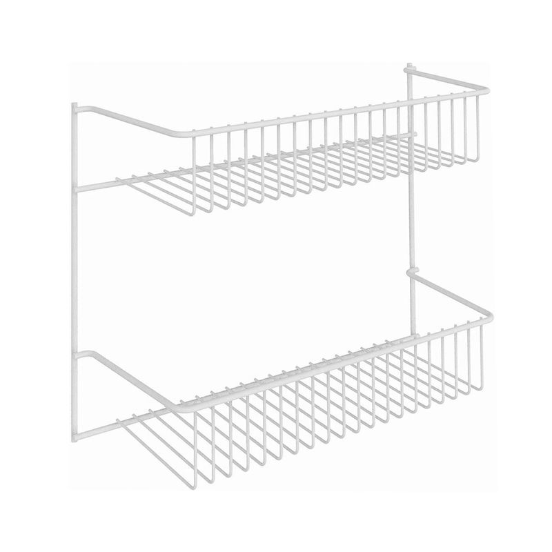 Estante-organizador-de-pared-metalico-de-2-niveles-recubierto-en-PVC.-Organiza-todo-tipo-de-objetos-y-articulos.
