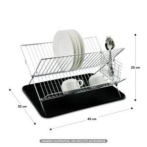 Escurridor de platos con estructura de acero inoxidable. - K PRO