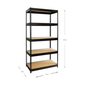 Estantería industrial de 5 niveles; resistente hasta 500 kg. - K PRO