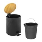 Tacho-basurero-de-5-l-con-mecanismo-de-apertura-mediante-pedal-y-bandeja-interior-extraible-para-fundas-de-basura.