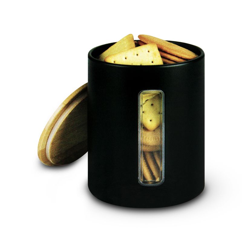 Contenedor-de-almacenamiento-metalico-de-acero-inoxidable-con-visor-transparente-y-tapa-semi-hermetica-de-bambu.