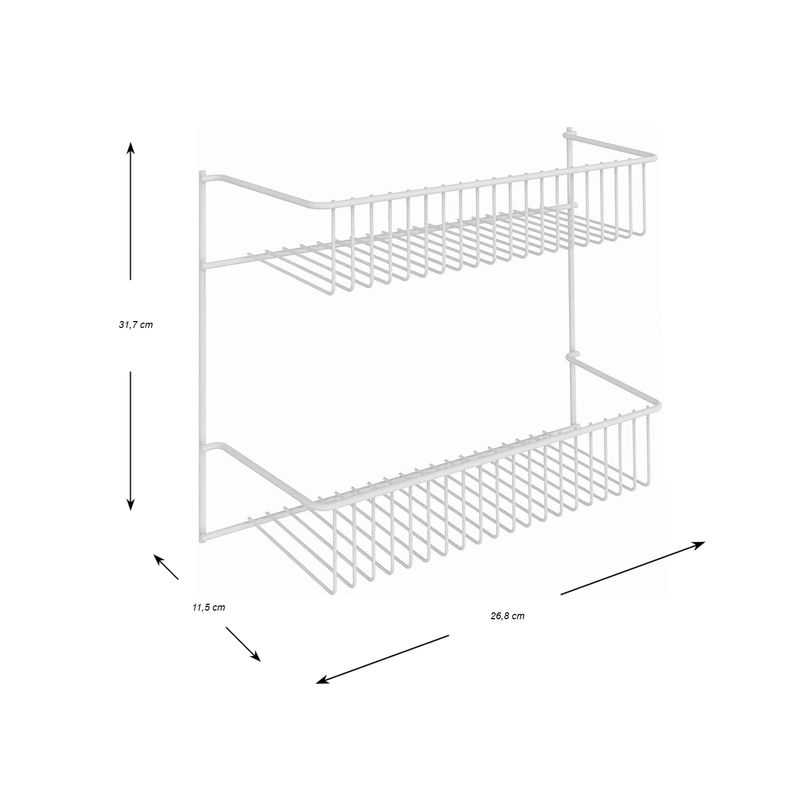 Estante-organizador-de-pared-metalico-de-2-niveles-recubierto-en-PVC.-Organiza-todo-tipo-de-objetos-y-articulos.