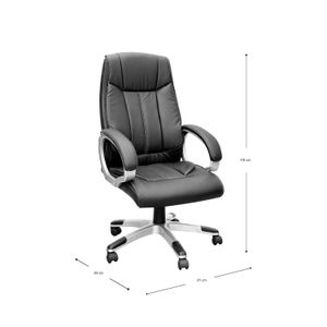 Silla de oficina con apoyabrazos acolchados y respaldo de una sola pieza. - MAY'S
