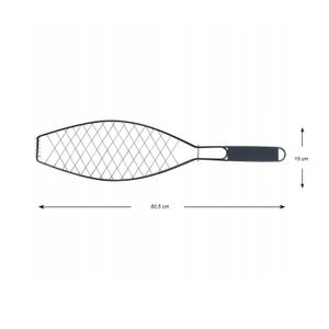 Parrilla de mano para pescado con parrilla metálica antiadherente. - VAGGAN