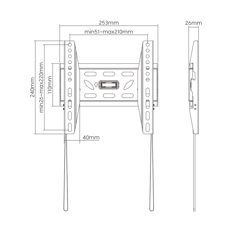 Soporte-de-TV-fijo-para-montaje-a-pared.-Soporta-televisores-planos-y-curvos-de-23-a-42-pulgadas.-Soporta-50-kg-max.