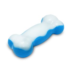 Juguete refrescante para perro en forma de HUESO que almacena agua fría. - DUKES