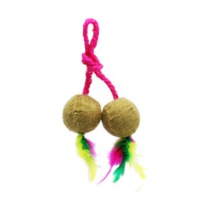 Juguete para gato con diseño de PELOTAS de yute con cascabel. - TINYS