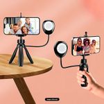 Tripode-con-luz-selfie-para-smartphone-de-hasta-5.5-pulgadas.-Incluye-una-lampara-LED-con-3-niveles-de-intensidad-de-luz.