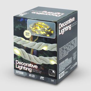 Juego de luces decorativas a base de cuerda/soga nylon de 5 m. - ORGILL
