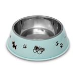 Plato-para-perro-PREMIUM-con-plato-de-acero-inoxidable-y-base-de-plato-de-plastico.