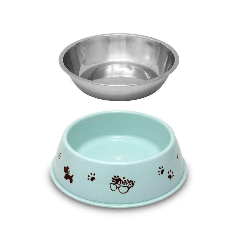 Plato-para-perro-PREMIUM-con-plato-de-acero-inoxidable-y-base-de-plato-de-plastico.