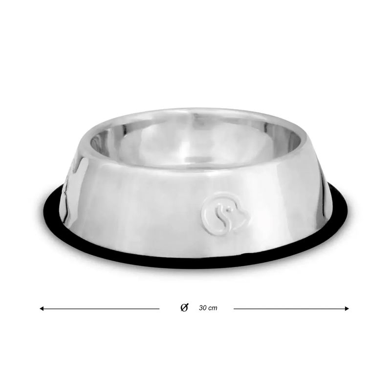 Plato-para-mascota-fabricado-en-acero-inoxidable--ideal-para-servir-alimento-a-mascotas-de-raza-grande.
