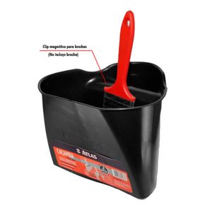 Cubeta manual para pintura de 1,6 litros; con estructura plástica de agarre ergonómico. - ATLAS
