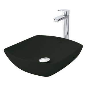 Lavamanos STYLO CUADRATO OPAQUE slim negro. - BRIGGS
