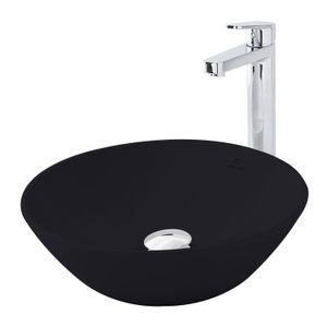 Lavamanos STYLO ROTONDO OPAQUE slim negro. - BRIGGS