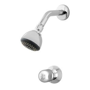 Llave campanola para ducha ECONOVO cromada con regadera. - EDESA