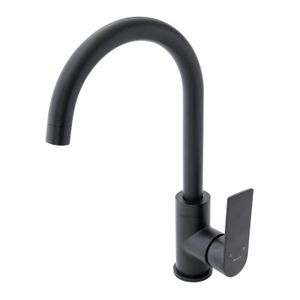 Monomando Berlin para cocina de laton color negro mate. - BRIGGS