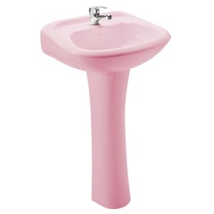 Lavamanos con pedestal CHELSEA pink. - EDESA
