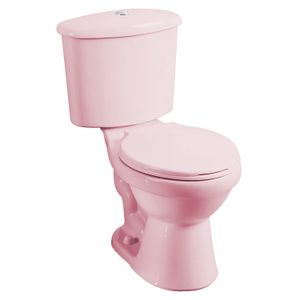 Inodoro EVOLUTION redondo con asiento pink. - EDESA
