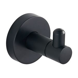 Gancho toallero Berlin simple para baño de laton color negro mate. - BRIGGS
