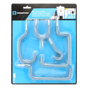 Set de ganchos para empotrar multiusos de hierro con recubrimiento plástico TPR antideslizante. - CRAWFORD