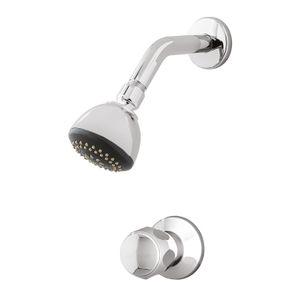 Cabeza de ducha + manija tipo campanola con diseño shelby cromada. - EDESA