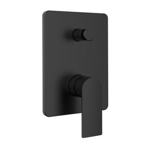 Monomando de ducha Berlin forma cuadrada con 2 fuinciones de laton color negro mate. - BRIGGS