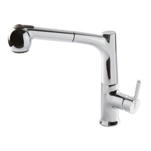 Monomando Cira pull out para cocina de latón cromado. - BRIGGS