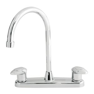 Llave mezclador Doccia bimando 8" de mesa, para cocina de latón cromado. - EDESA