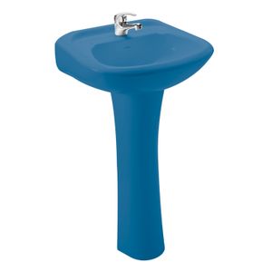 Lavamanos con pedestal CHELSEA azul galaxie. - EDESA