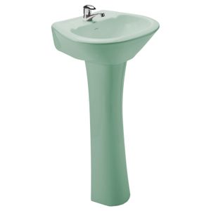 Lavamanos con pedestal SHELBY verde. - EDESA