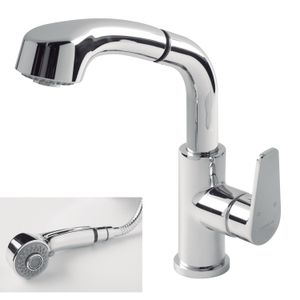 Monomando Vela pull out para cocina de latón cromado. - BRIGGS