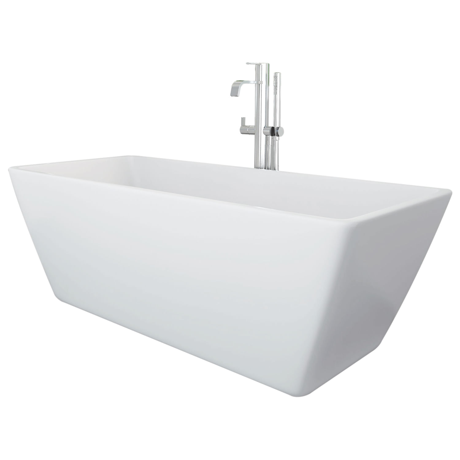 Tina de baño Ibiza free standing de acrílico reforzado color blanco de 170  cm.