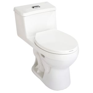 Inodoro OASIS redondo power clean blanco. - EDESA