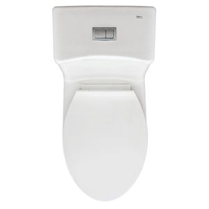Inodoro OASIS alargado power clean blanco. - EDESA