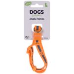 Correa-para-perro-fabricado-a-base-de-nylon-de-25-a-40-cm-con-color-neon--incluye-un-gancho-y-tiene-un-diseño-de-hueso.