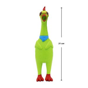 Juguete para perro tipo POLLO de 31 cm fabricado en caucho no tóxico. - DOGS COLLECTION