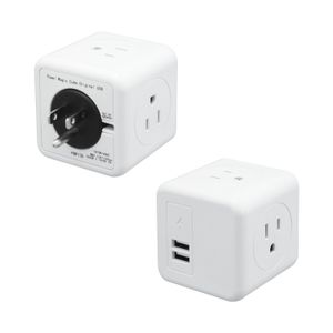 Tomacorriente multitoma MAGIC CUBE con 4 tomas aterrizadas y 2 puertos USB exclusivos para carga. - BLITZ