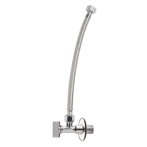 Llave angular para lavamanos con mangueras de 12”. - BRIGGS