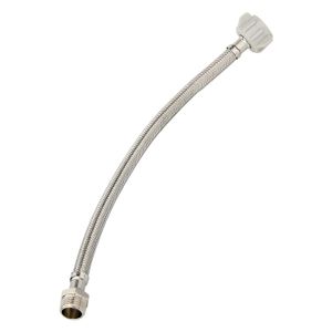 Manguera flexible de 12" (30 cm) de inodoro para conexión directa. Roscas:1/2” hembra NPT a 15/16” macho. - EDESA