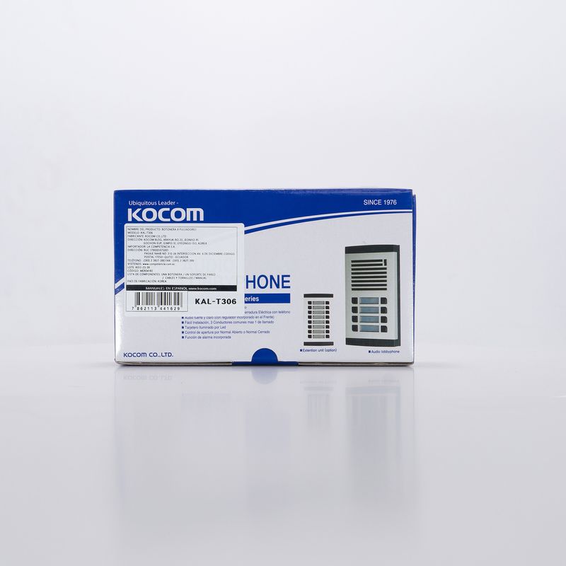 Botonera-Audio-6-Pts-Kal-T306-Kocom