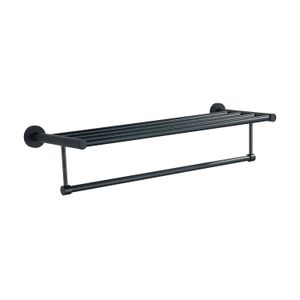 Repisa de baño diseño Berlin negro mate de 63 cm. - EDESA