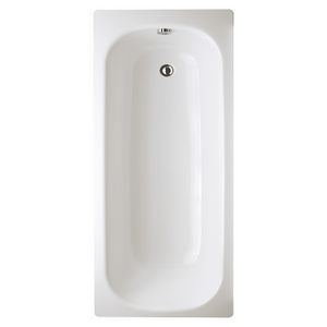 Tina de baño diseño Nueva Europa de acero esmaltado color blanco bone de 150 cm. No incluye desague. - EDESA