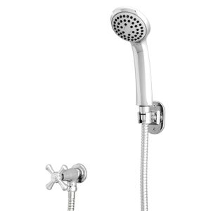 Ducha de mano tipo telefono llave New Princess de laton cromado y plastico ABS. - EDESA