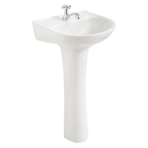 Lavamanos con pedestal ANDES blanco. - EDESA