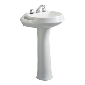 Lavamanos con pedestal corto. ASPIO PLUS blanco. - EDESA