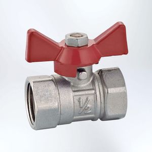 Llave de paso esférica de 1/2 pulgada estándar con manilla tipo mariposa. - EDESA