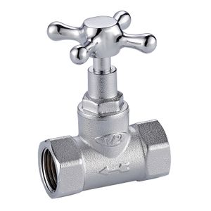 Llave de paso (h-h)1/2" liviana cromada. - EDESA