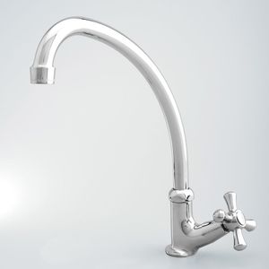 Llave sencilla de cocina NEW PRINCES cromado con sifón. - EDESA
