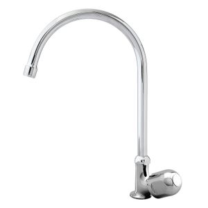Llave sencilla Econovo de mesa, para cocina de latón cromado y manillas ABS. - EDESA